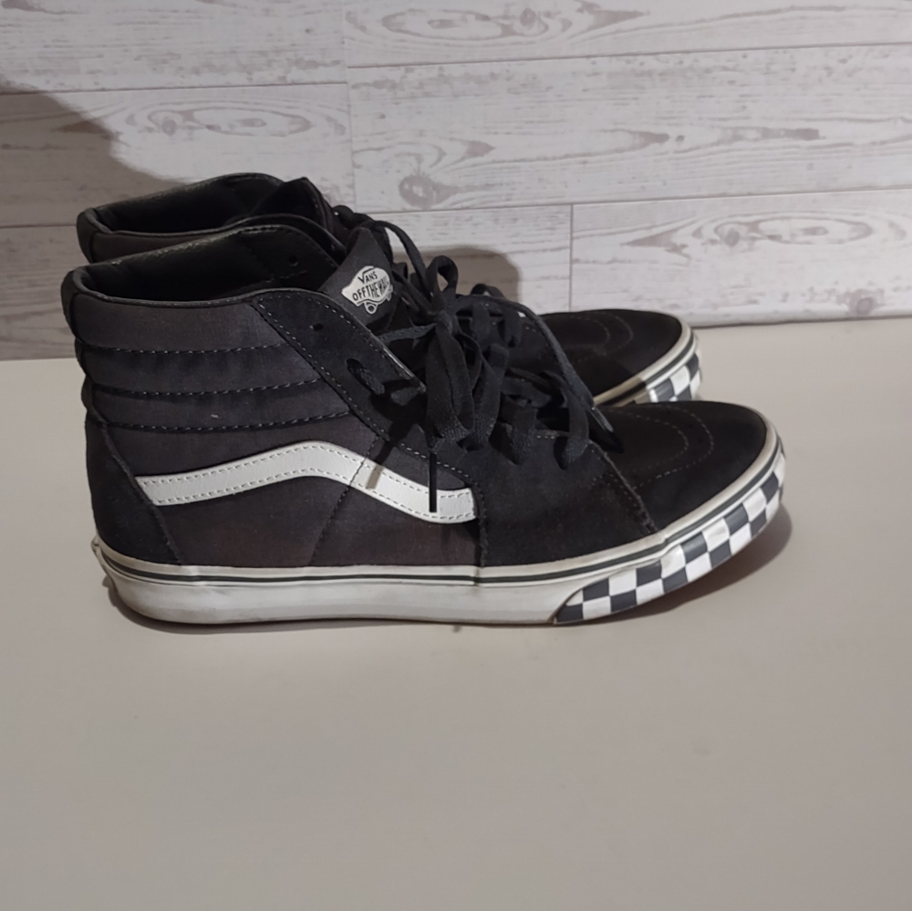 Vans Sk8-Hi Check Bumper Asphalt Skate Sneakers Kids 7